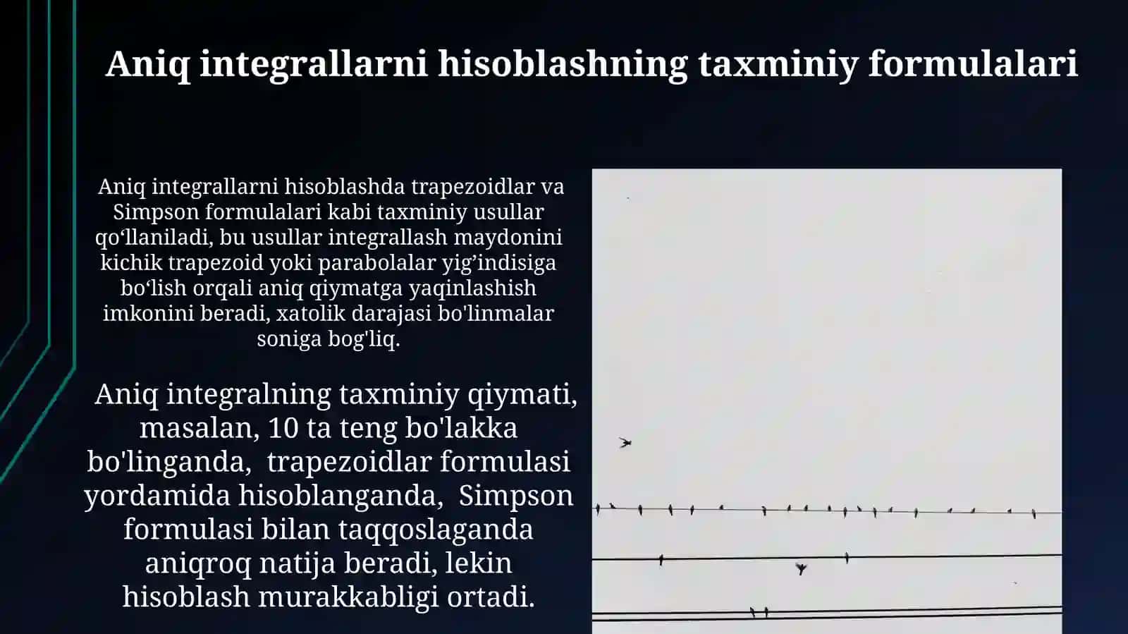 Aniq integrallarni hisoblashning taxminiy formulalari 3