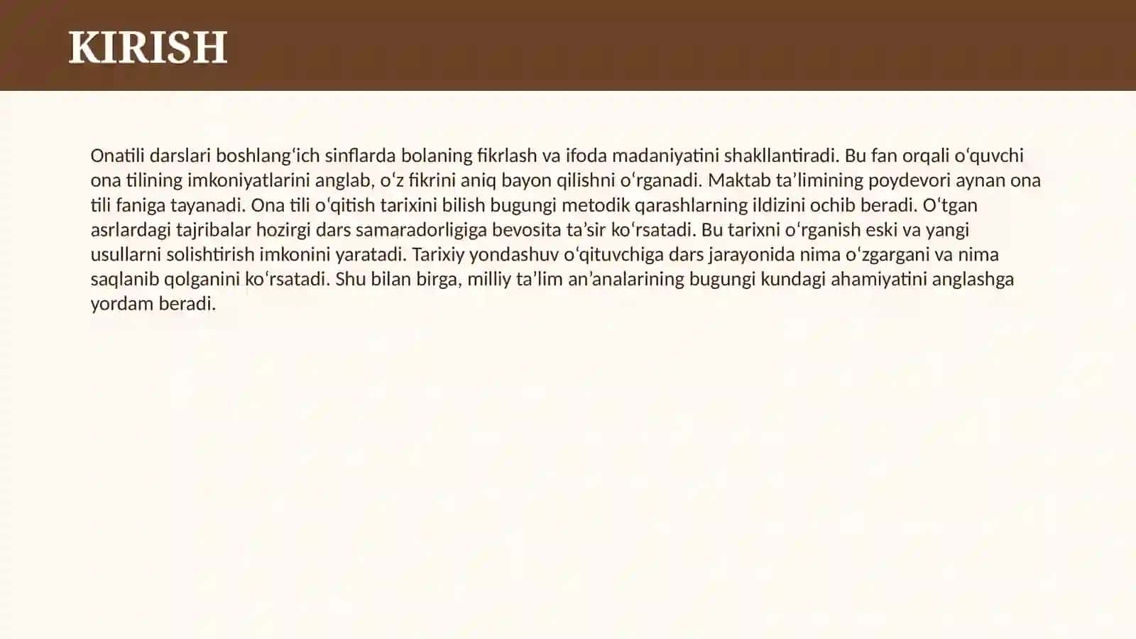 BOSHLANG'ICH SINFLARDA ONA TILI O’QITISH TARIXIDAN 3