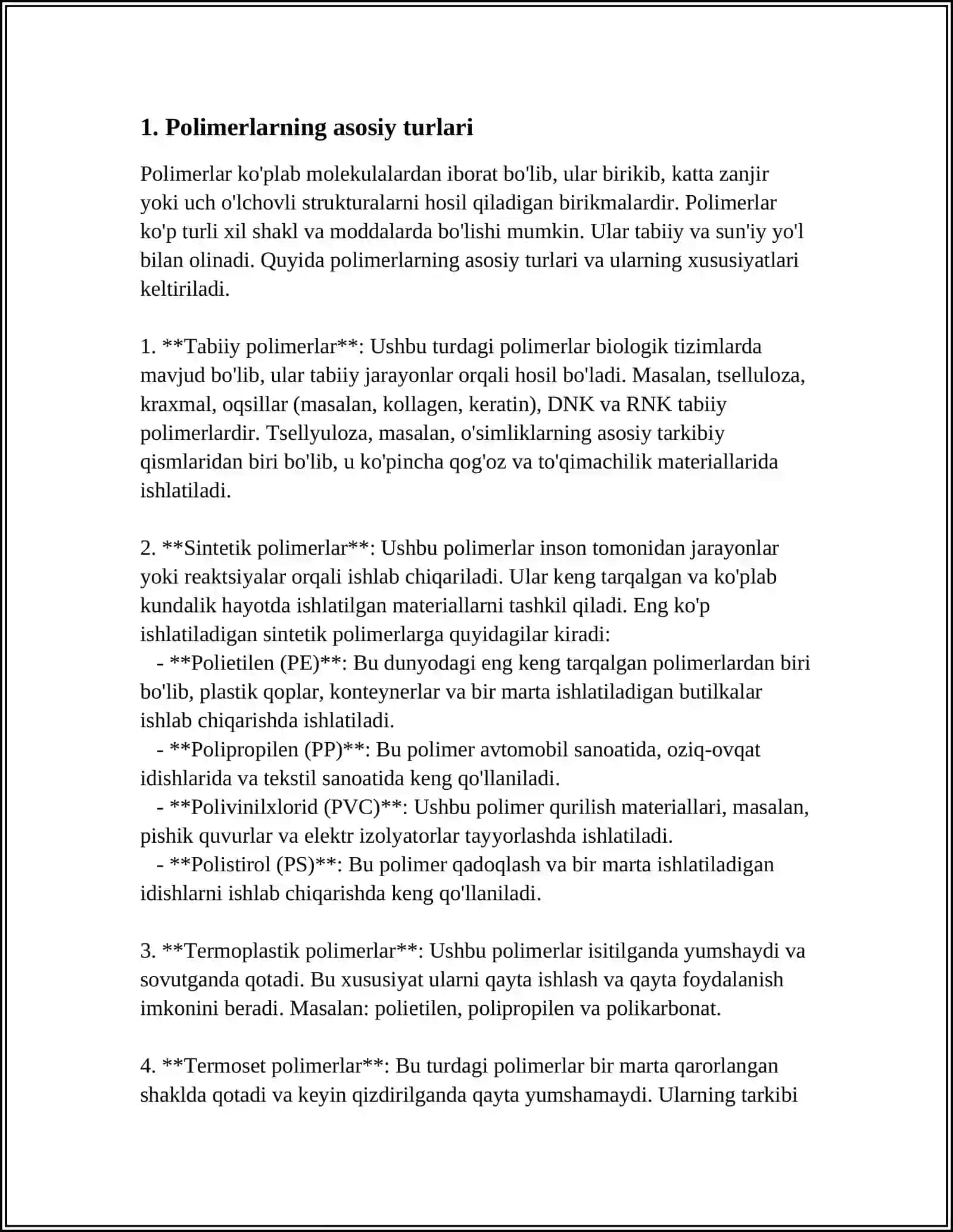 POLIMERLAR HAQIDA 3