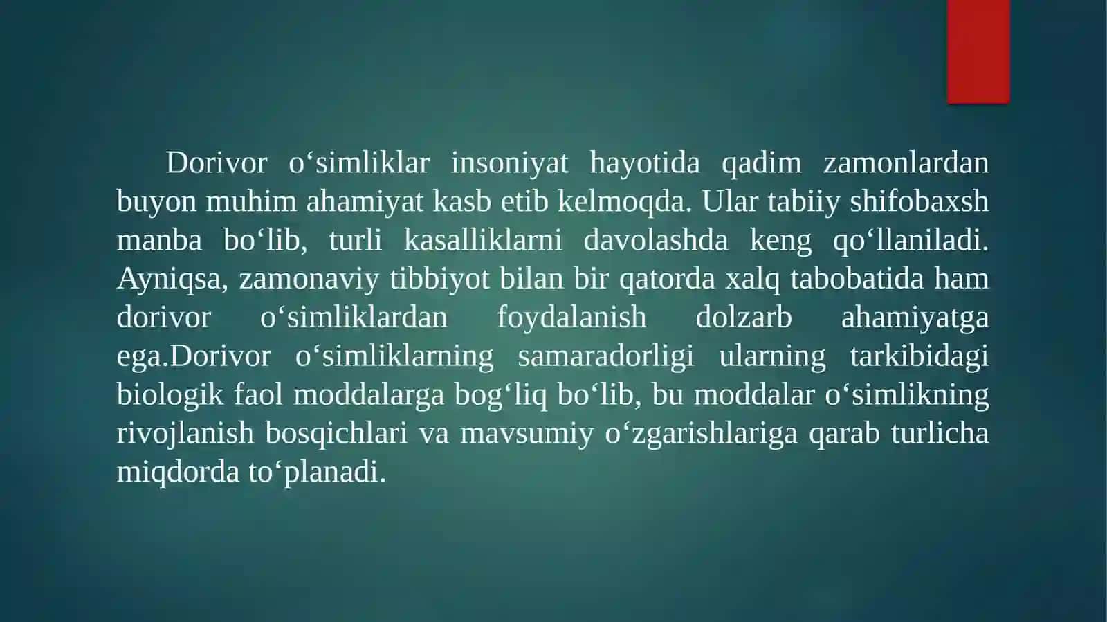 Dorivor o’simliklarning mavsumiy rivojlanishi 3