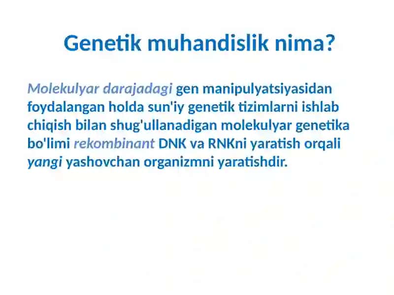 Genetik injeneriya 3