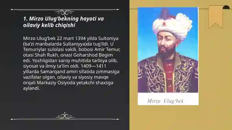 Mirzo Ulugʻbek - davlat arbobi va buyuk olim 3