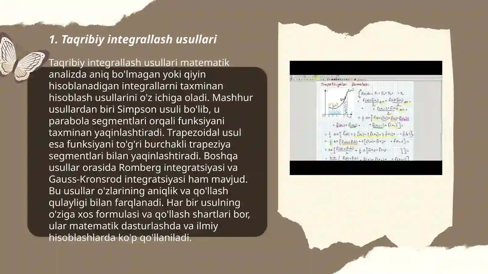 Taqribiy integrallash usullari 3