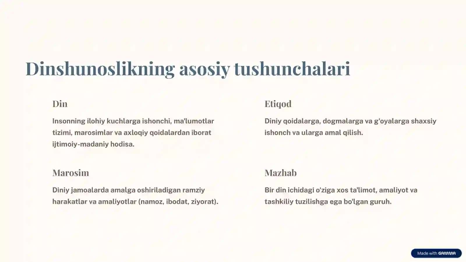 Dinshunoslik fanining predmeti, maqsad va vazifalari 3
