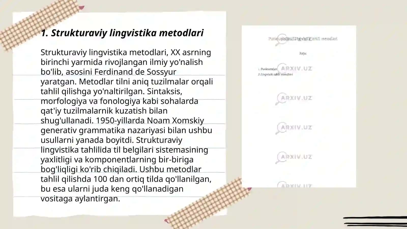 Tipologik lingvistika. Lingvistik tadqiqot metodlari 3