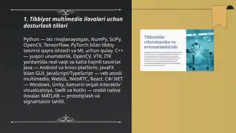 Tibbiyotda multimedia ilovalarni yaratishdagi dasturiy vositalar 3