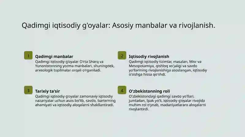 Qadimgi iqtisodiy g'oyalar 3