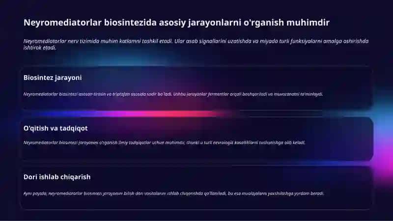 Neyromediatorlar biosintezi 3