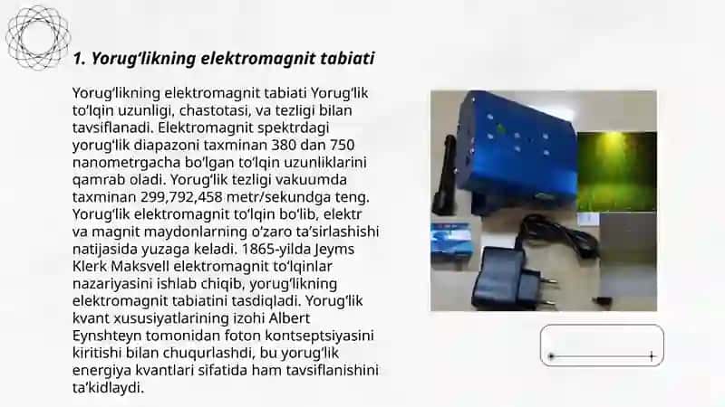 Yorugʻlikning elektromagnit tabiati 3