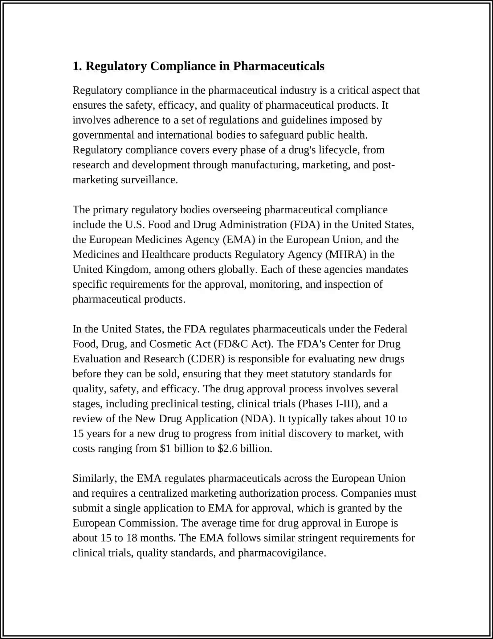 Regulatory Compliance in Pharmaceuticals 3
