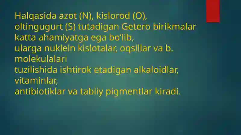 Getero va Polifunksional birikmalar asosida ishlab chiqarilgan dori vositalar 3