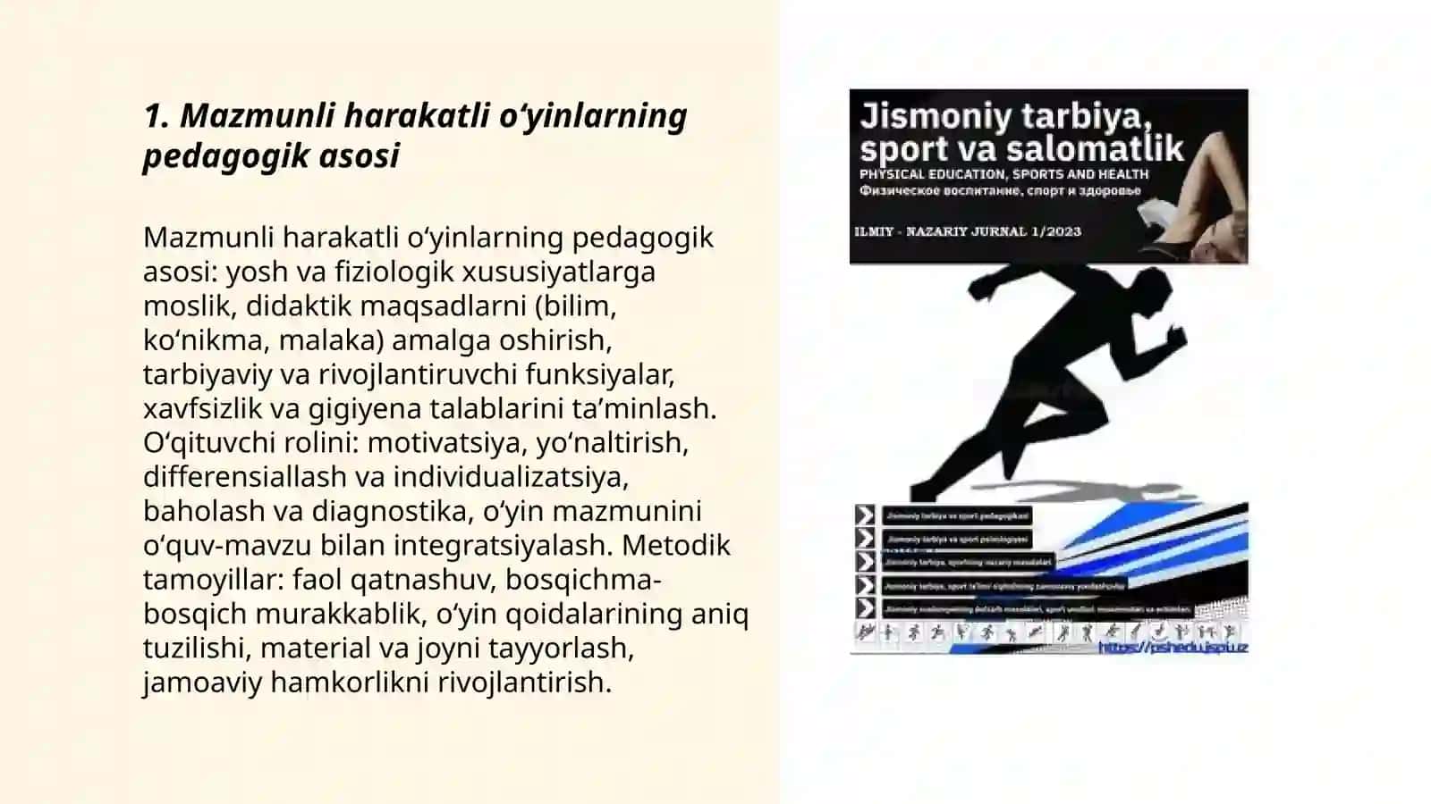 Mazmunli harakatli oʻyinlarni tashkil etish va oʻtkazish metodikasi 3