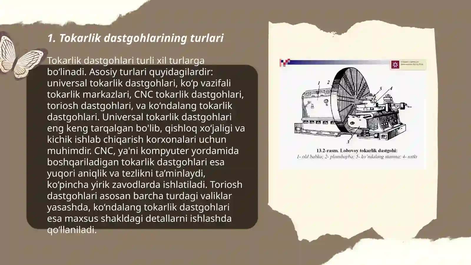 Tokarlik dastgohlari moslama va keskichlari 3