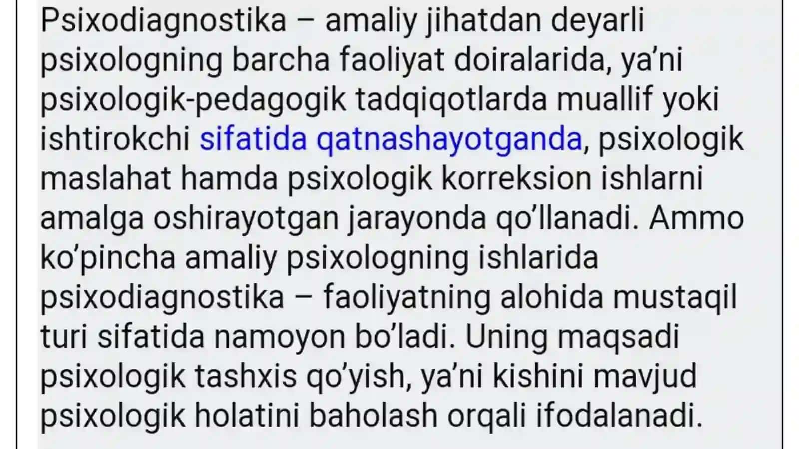 Psixologik diagnostika va ularning imkoniyatlari 3