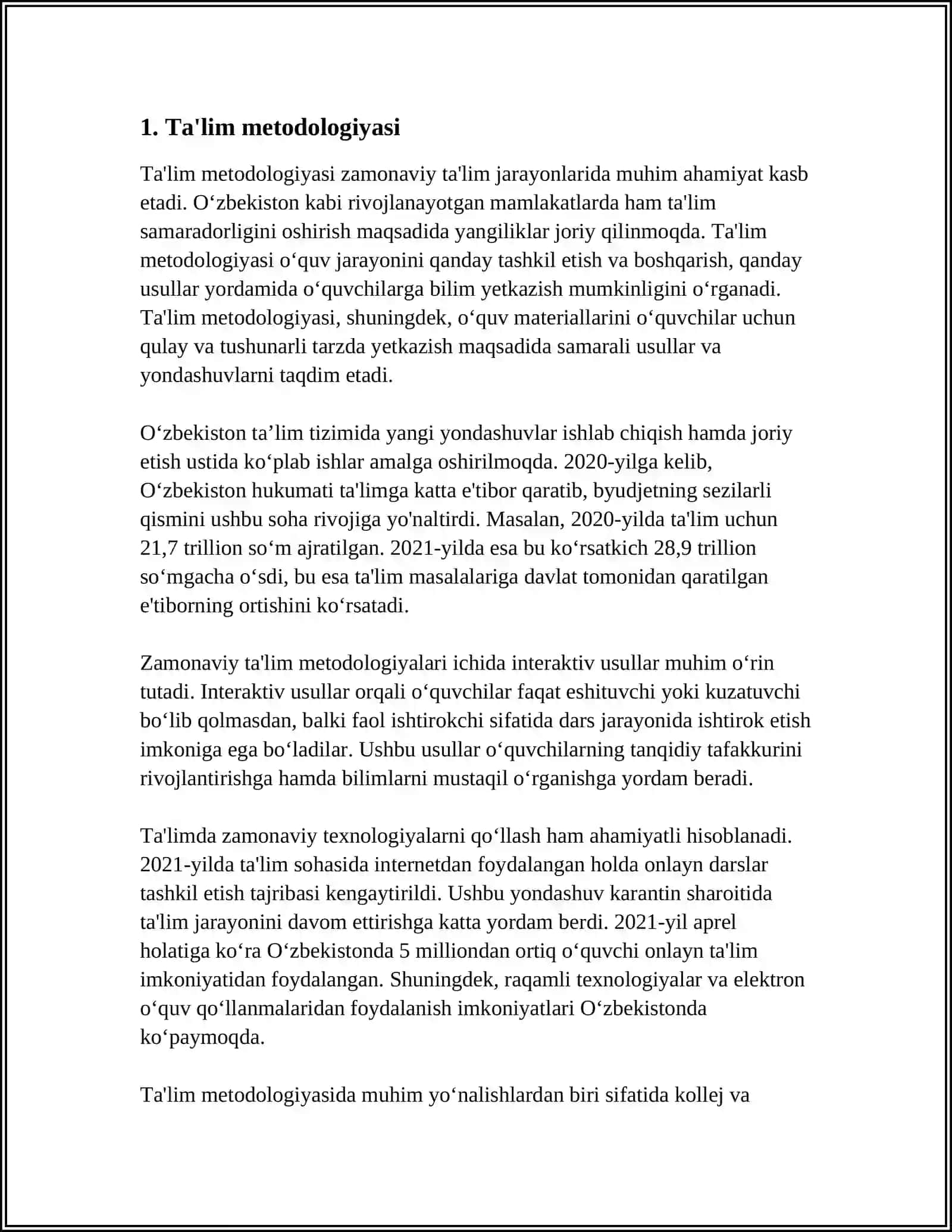 PEDAGOGIKA FANINING OʻRGANISH ZARURIYATI 3