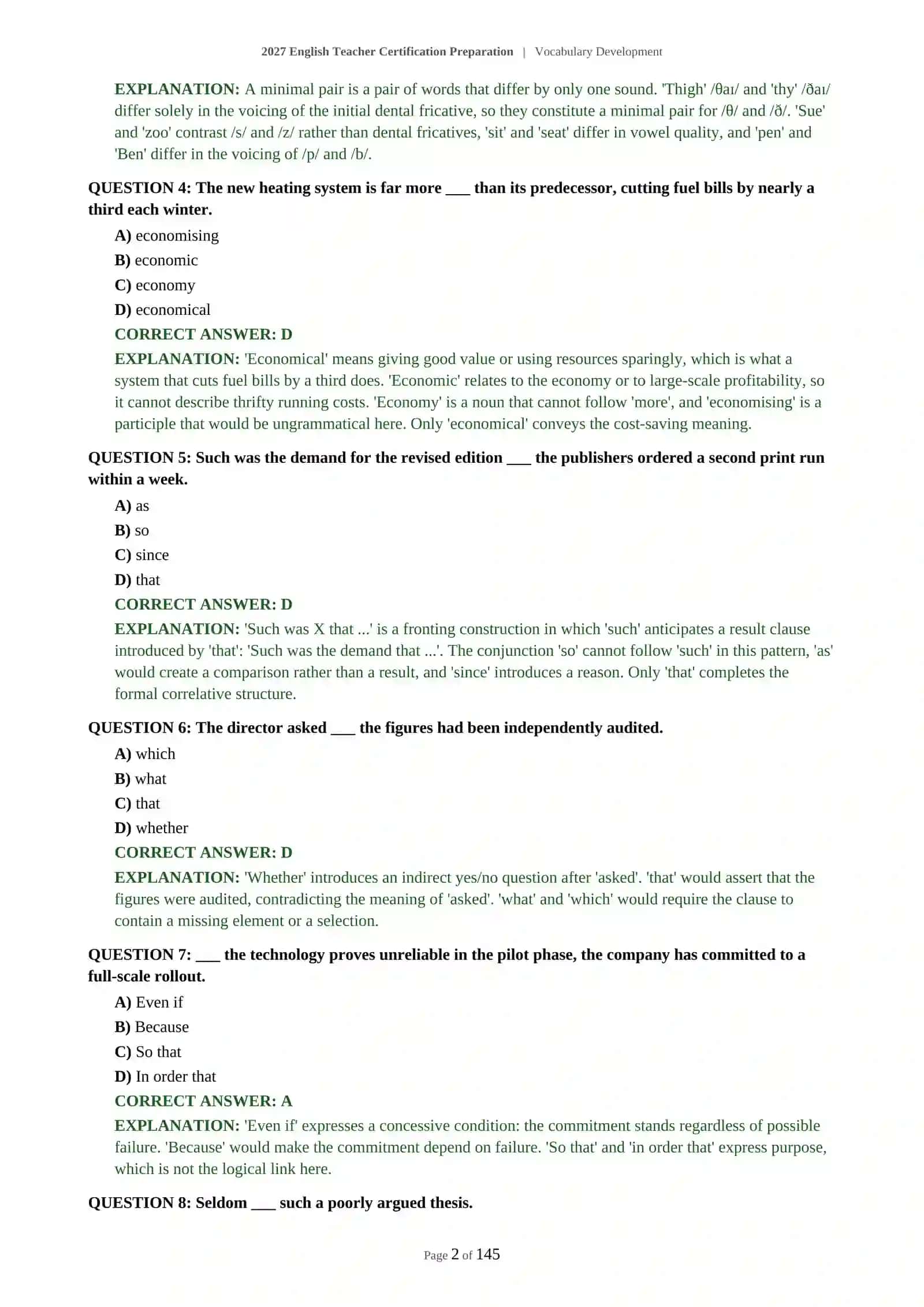 2027 English Teacher Certification Preparation | Vocabulary Development 3