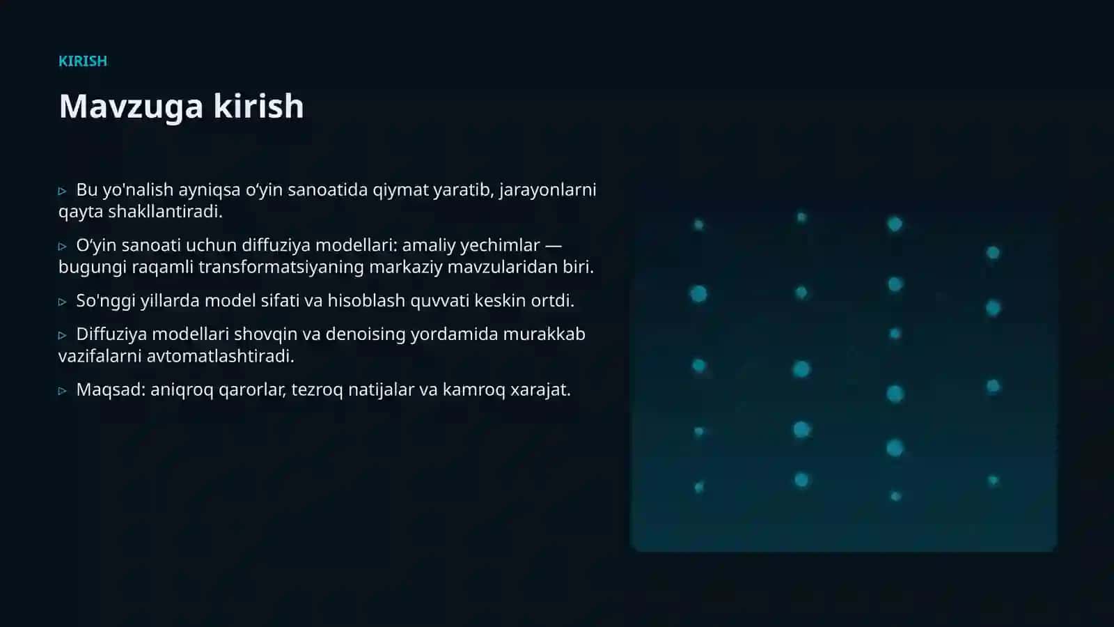 Oʻyin sanoati uchun diffuziya modellari: amaliy yechimlar 3