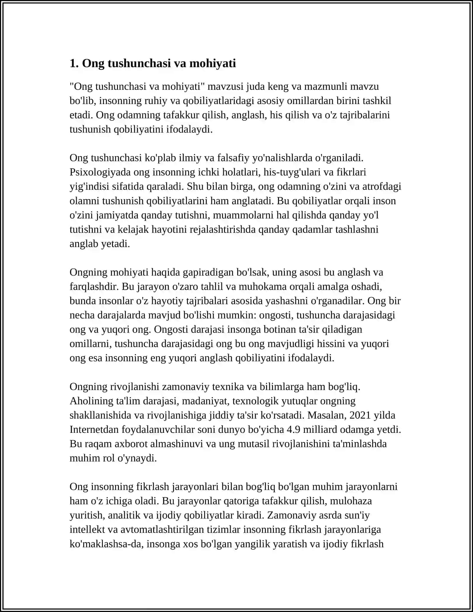 Ong tushunchasi va mohiyati 3
