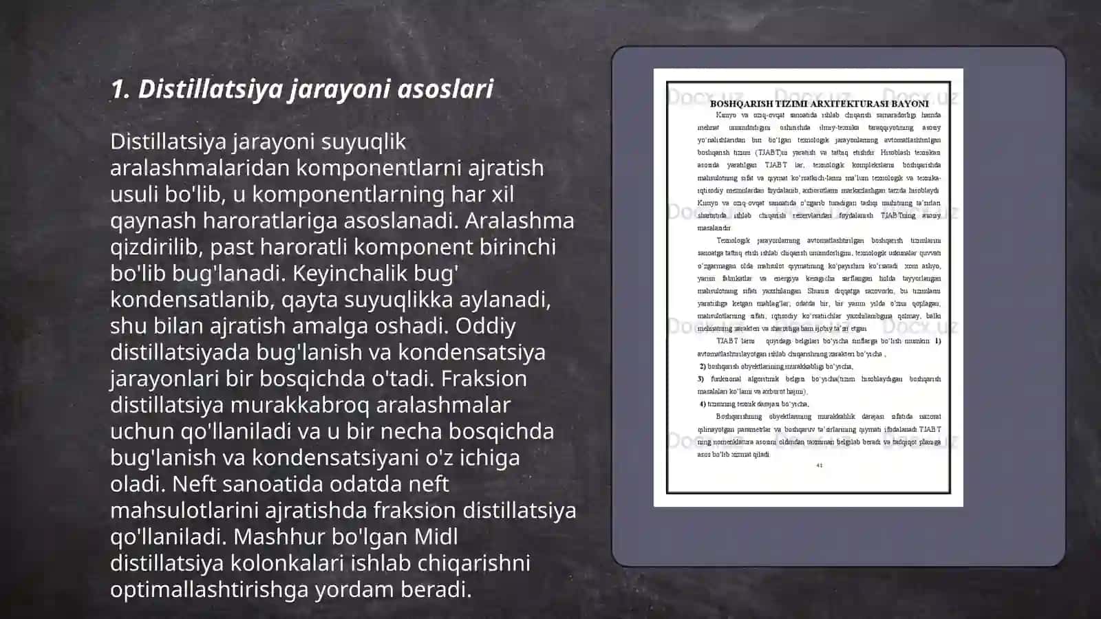 Yuvish jarayonida distilyatsiya uskunlari 3