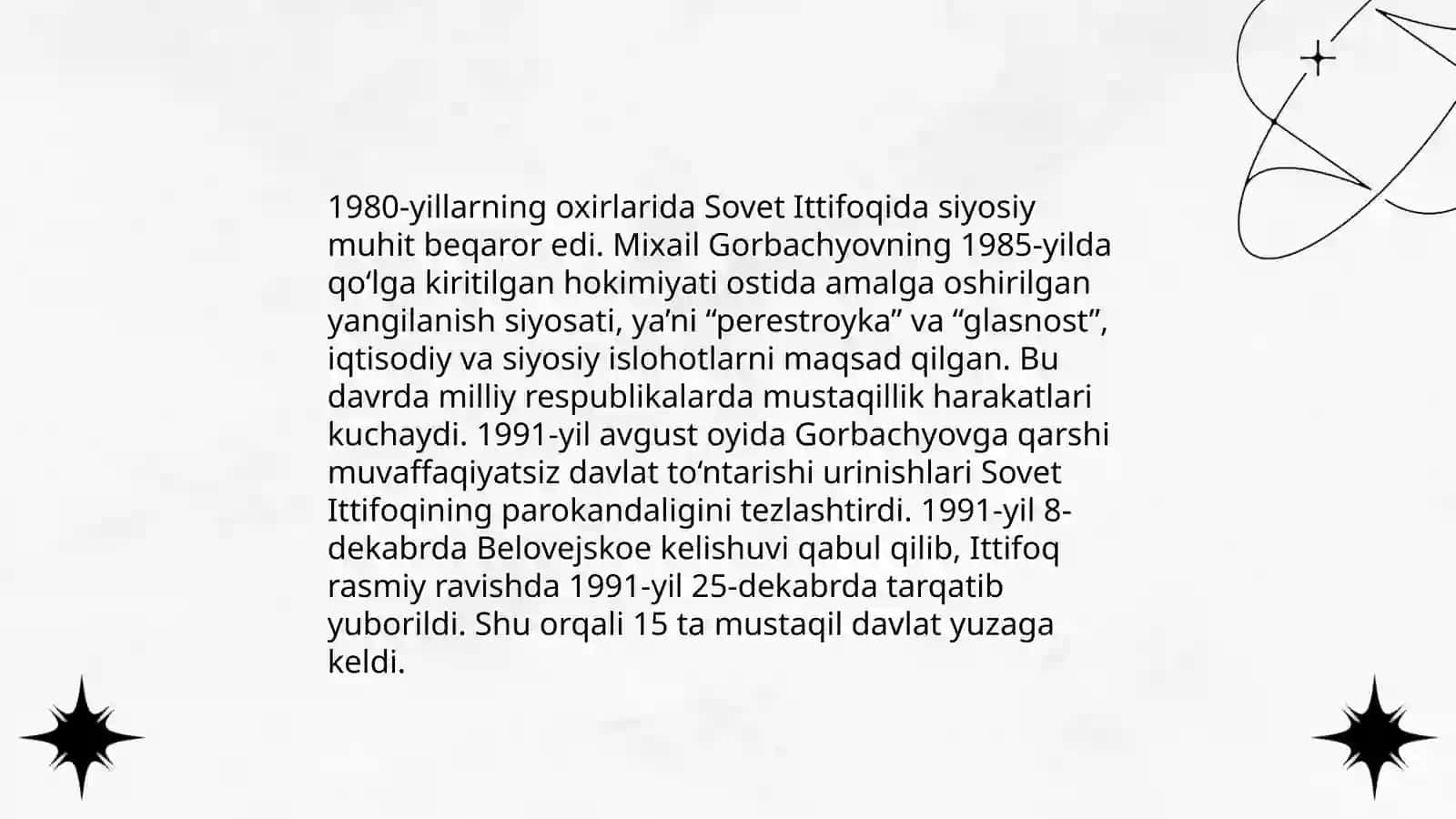 Sovet Ittifoqining qulash arafasidagi siyosiy muhit 3
