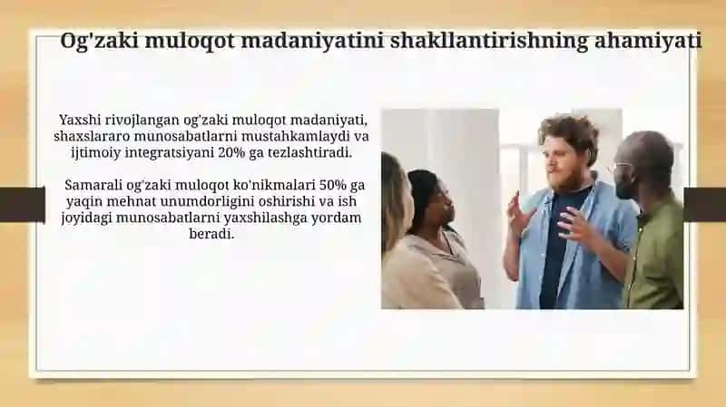 Og'zaki Muloqot Madaniyatini Shakillantirish 3