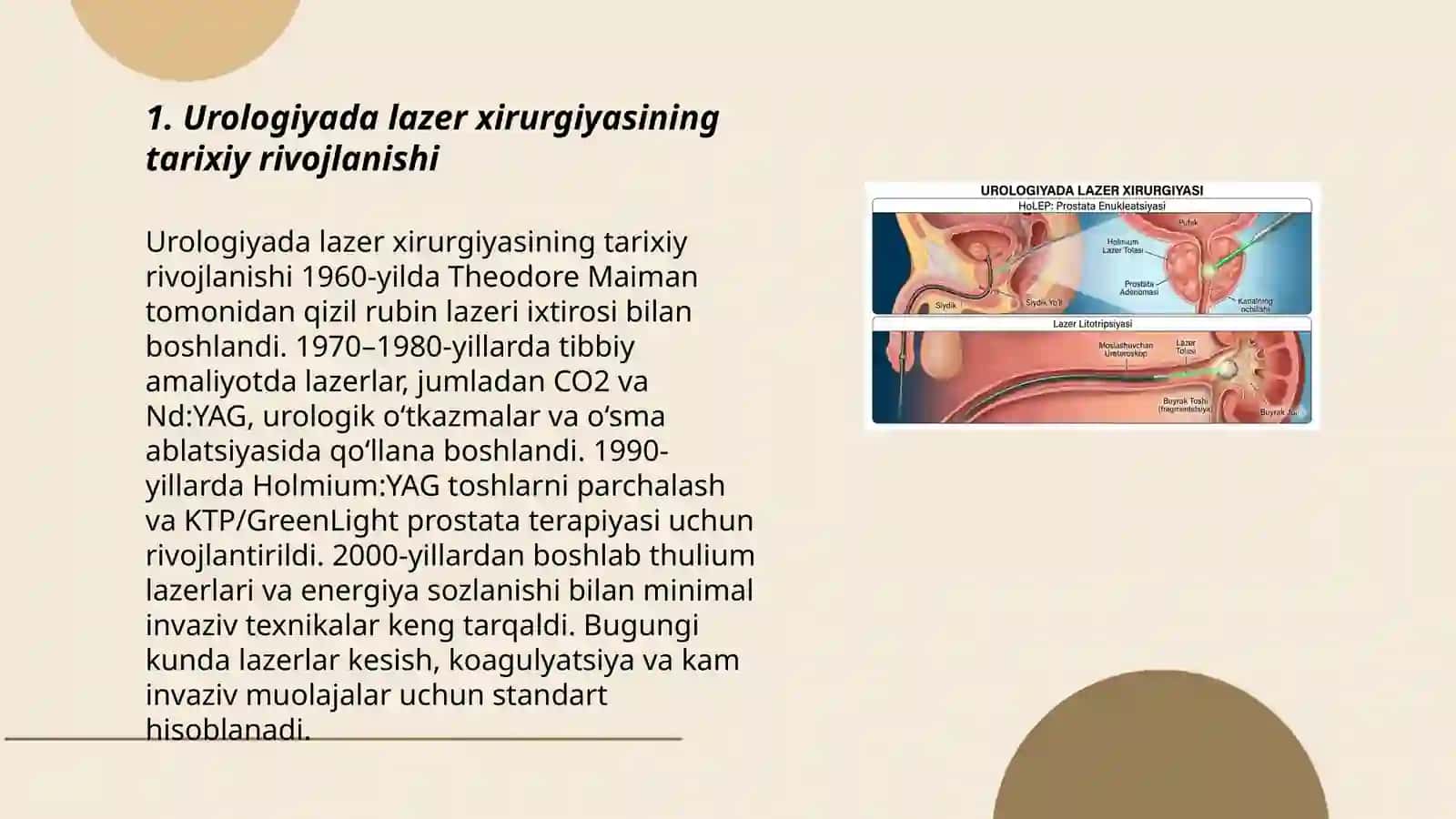 Urologiyada lazer xirurgiyasi 3