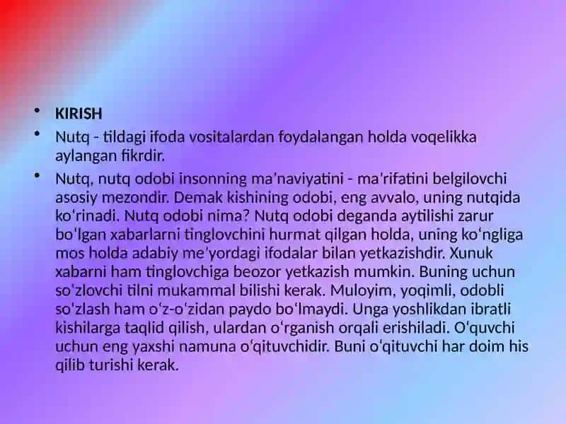 KASBIY MULOQOT ODOBI,GRAFIKLI ORGANAYZERLARYARATISH 3