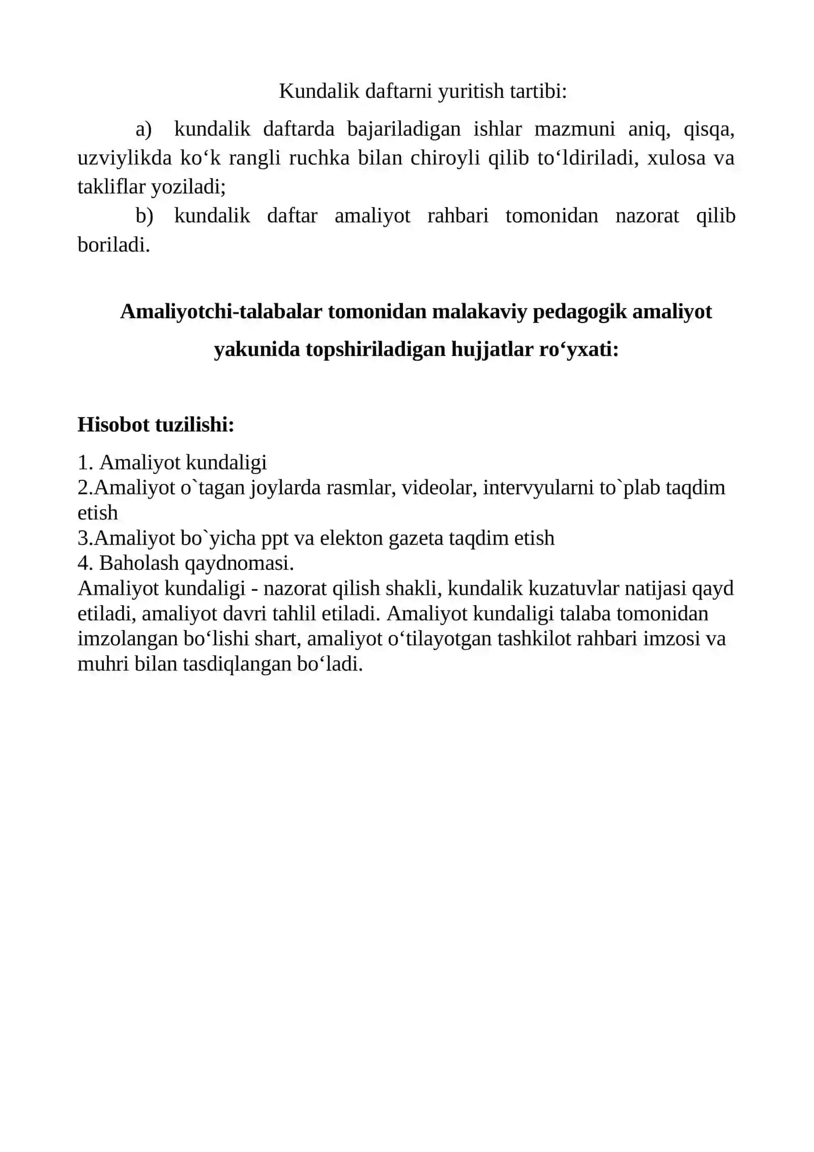 OʻTKAZGAN MALAKAVIY AMALIYOT KUNDALIK DAFTARI 3