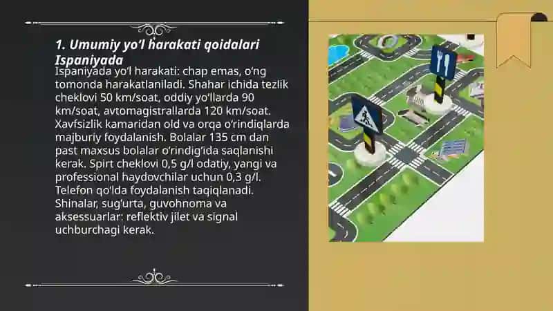 Ispaniya davlatining yoʻl harakati qoidalari 3