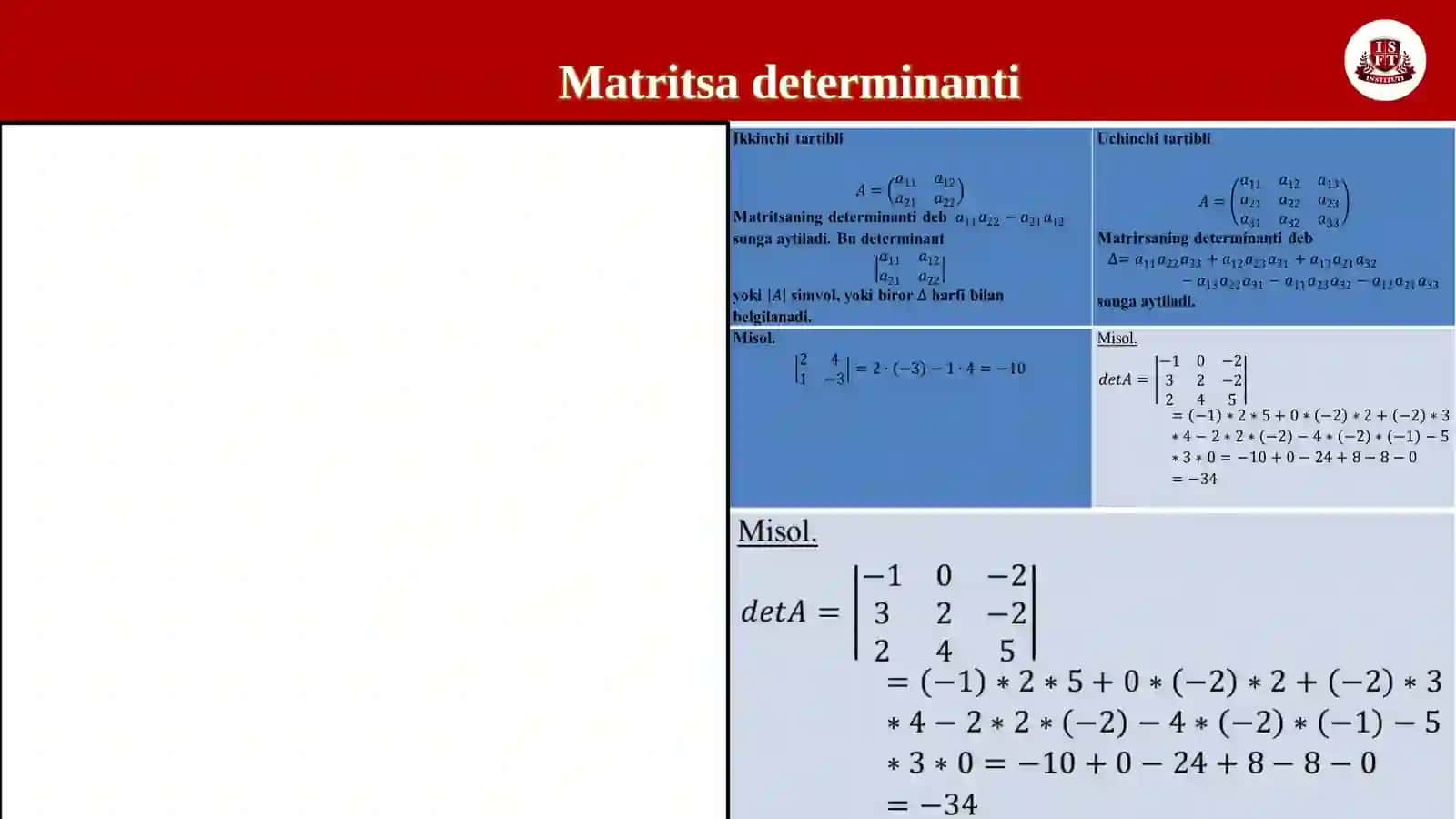 Matritsadeterminanti 3