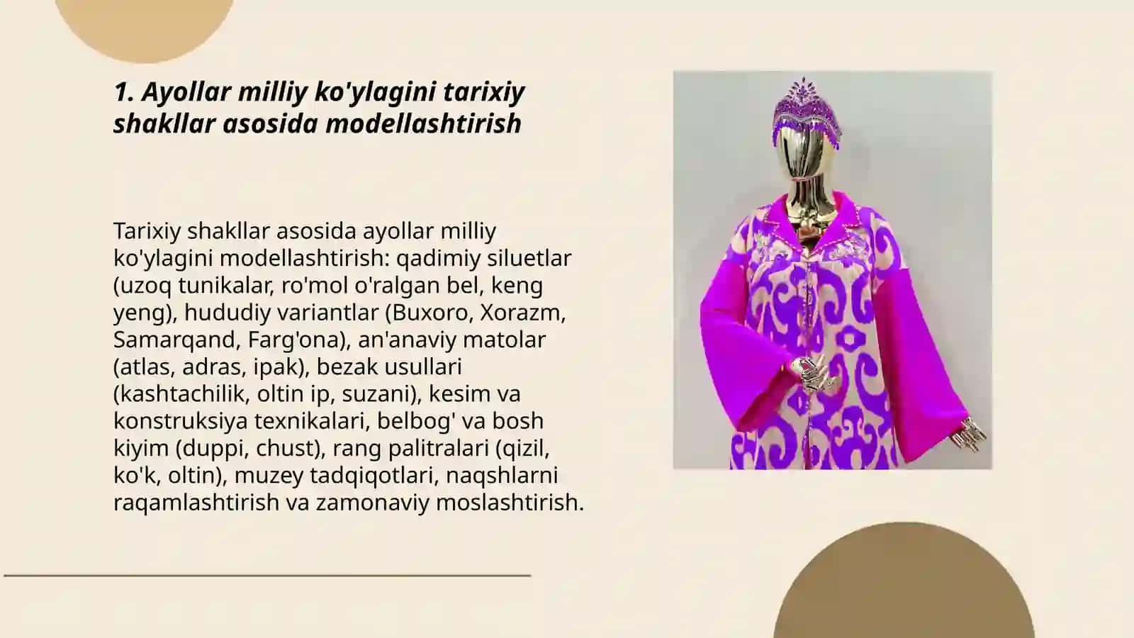 Ayollar milliy ko'ylagini modellashtirish 3