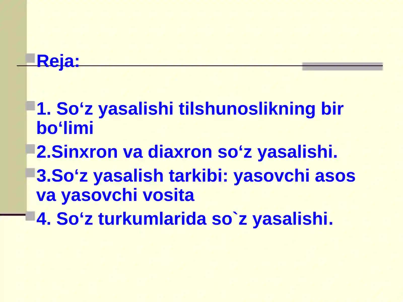 SO`Z YASALISHI 3