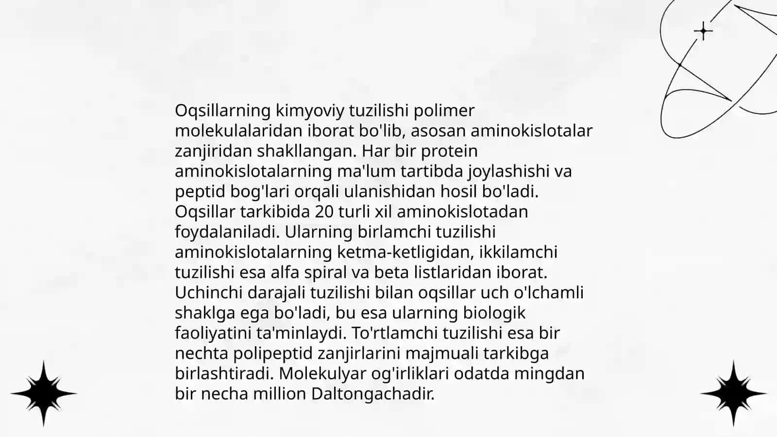 Oqsillarning xossalari va ishlatilishi 3
