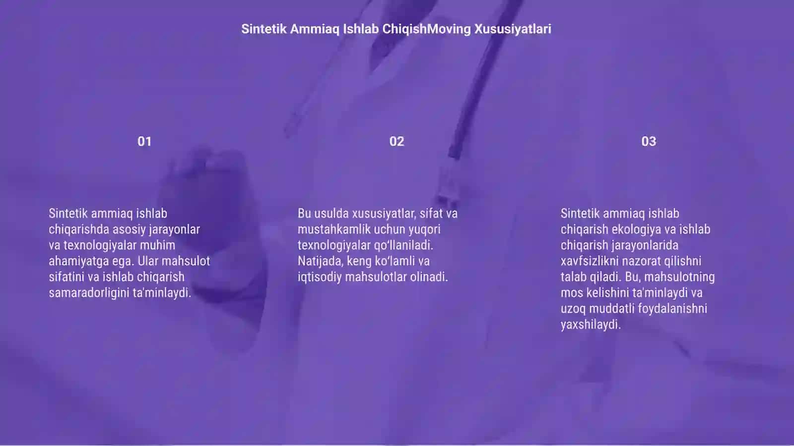 SINTETIK AMMIAK ISHLAB CHIQARISH 3