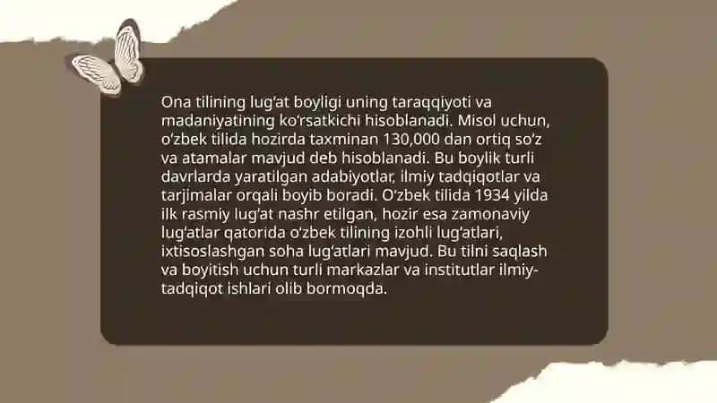 Ona tilini fanidan darsliklar mazmuni bilan tanishish 3