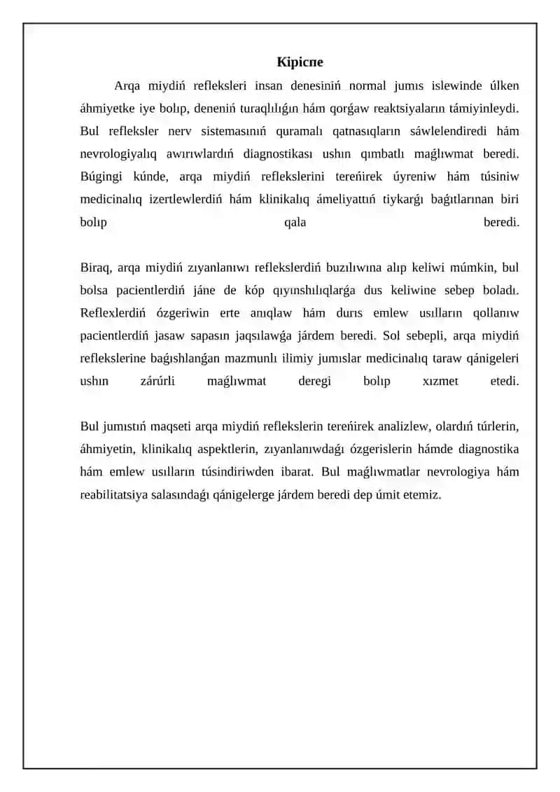 Arqa miy refleksler 3
