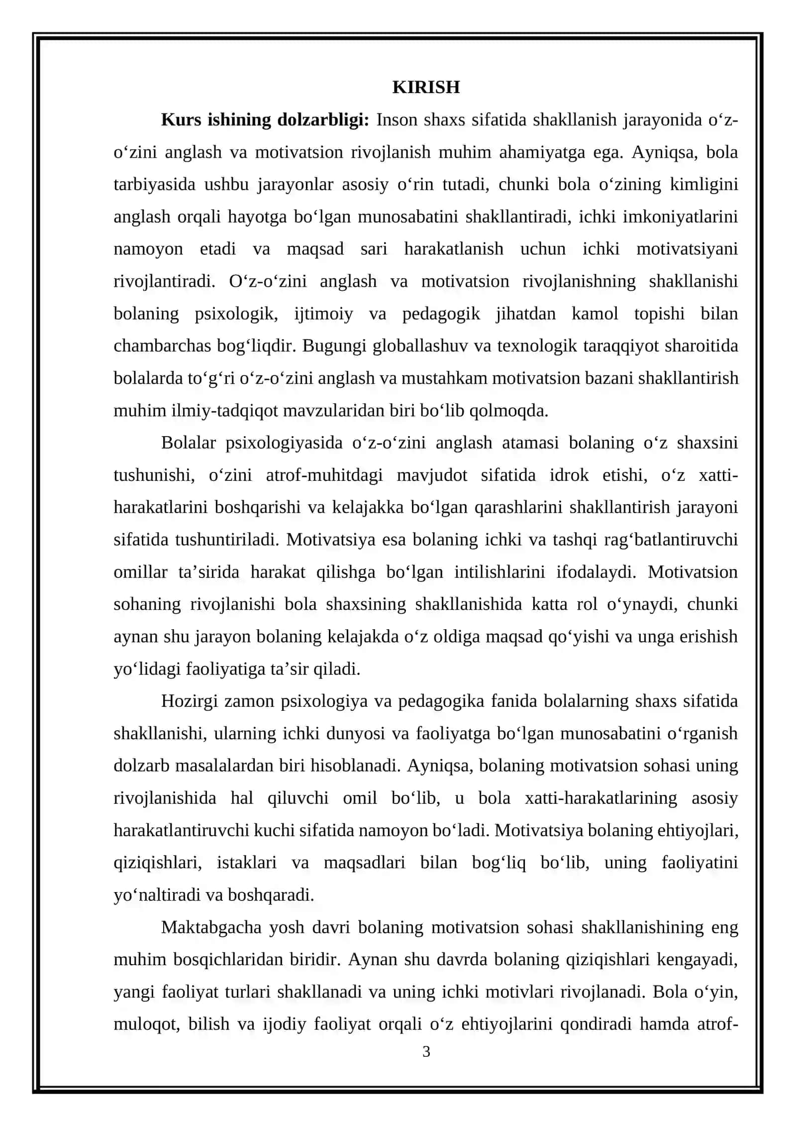 BOLANING MATIVATSION SOHASINING PSIXODIAGNOSTIKASI 3