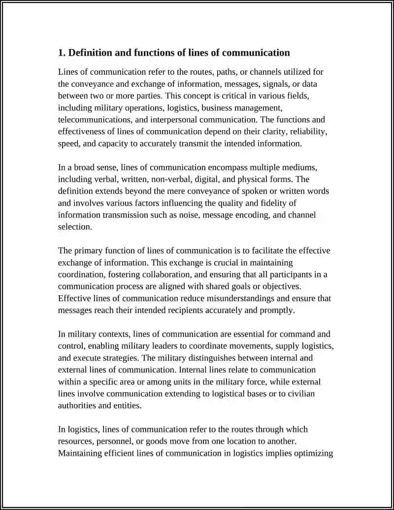 LINES OF COMMUNICATION 3