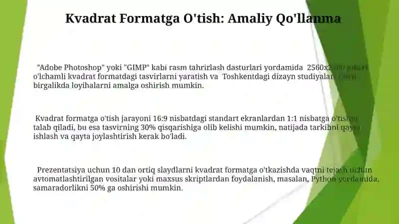 Kvadrat Formatdagi Slaydlarni Dizayn Qilish 3