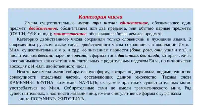 Имя существительное  в старославянском языке 3