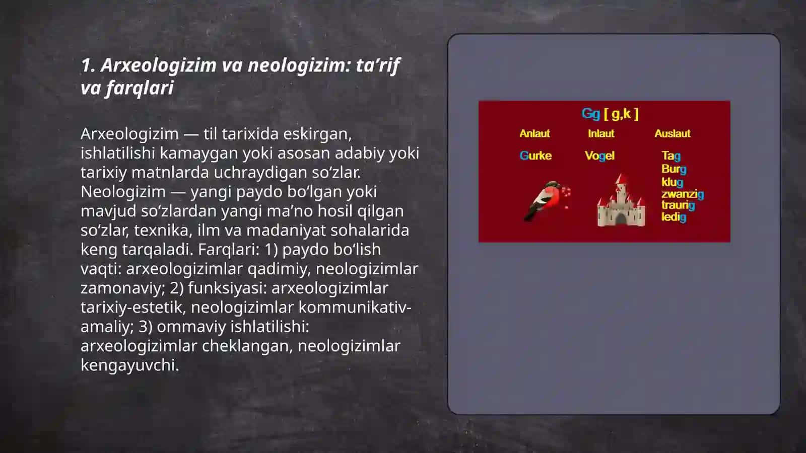 Arxeologizimlar va Neologizimlar Nemis tilida 3