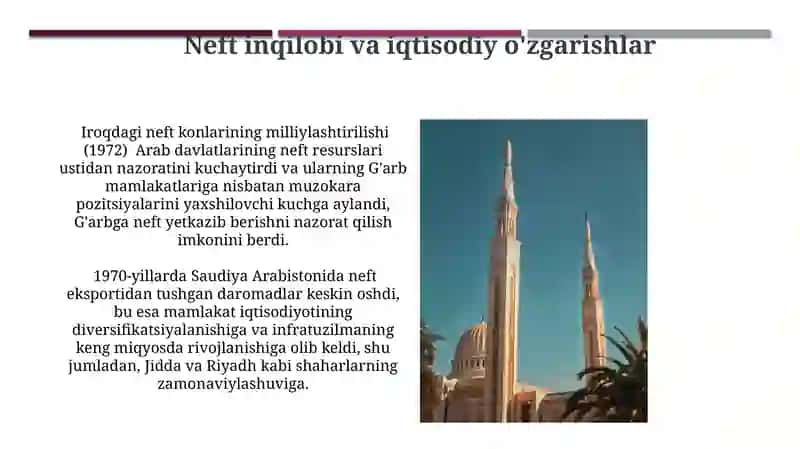 Neft inqilobi va iqtisodiy o'zgarishlar 3