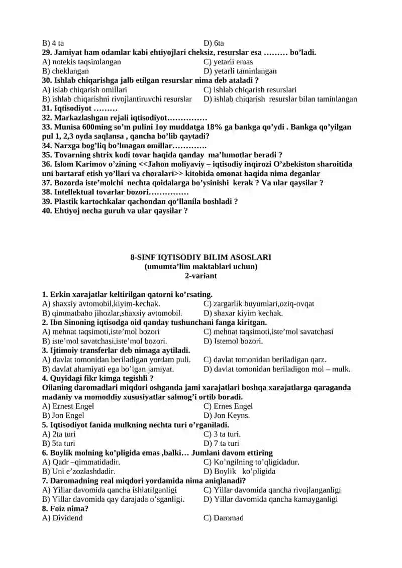 8-SINF IQTISODIY BILIM ASOSLARI 3