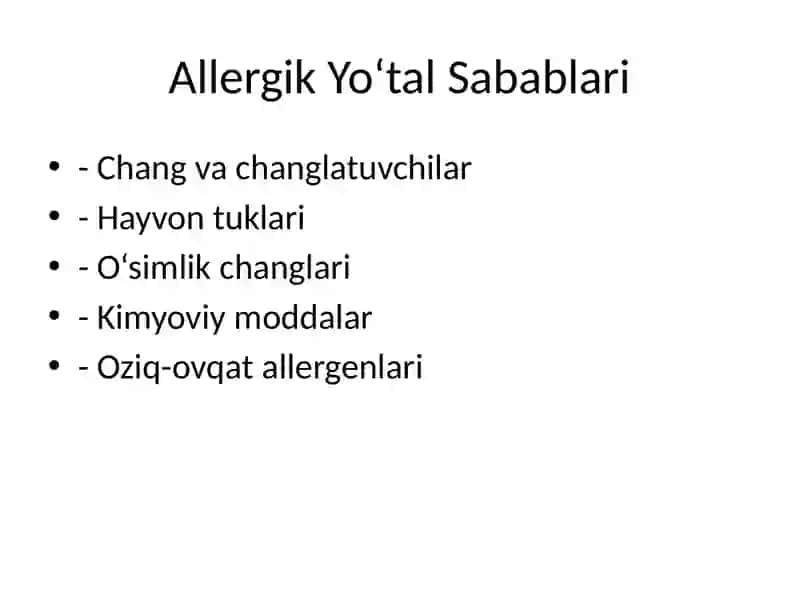 Yo‘tal va Allergologiya 3