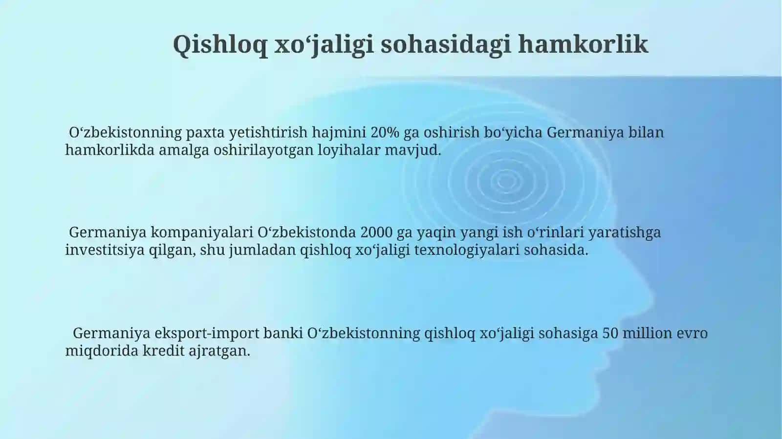 Qishloq xoʻjaligi sohasidagi hamkorlik 3