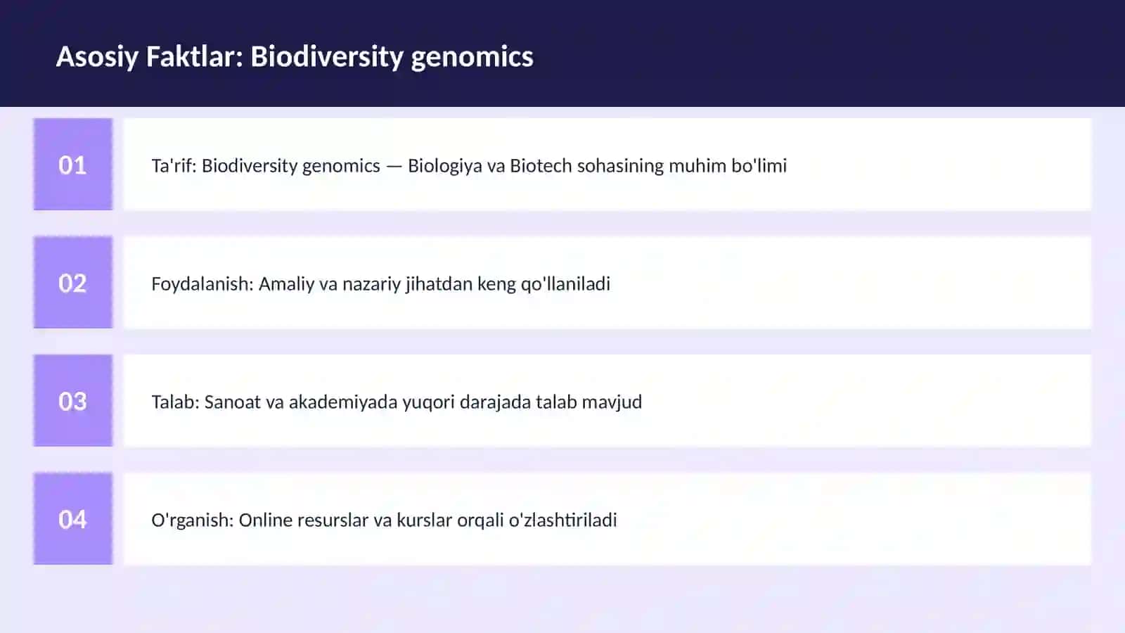 Biodiversity genomics 3