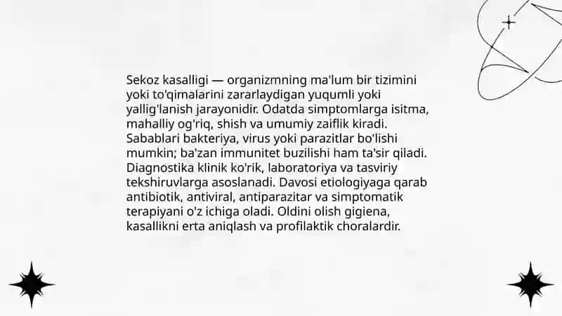 Sekoz kasalligi haqda malumot 3