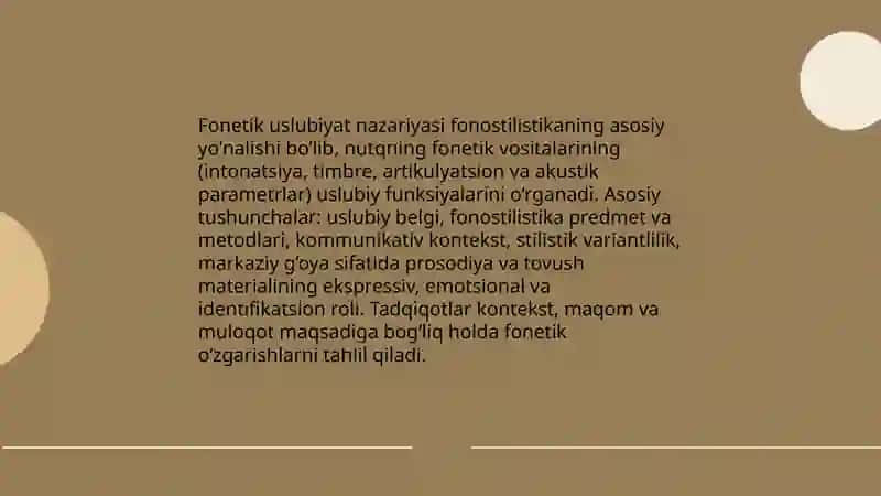 Fonetik uslubiyat 3