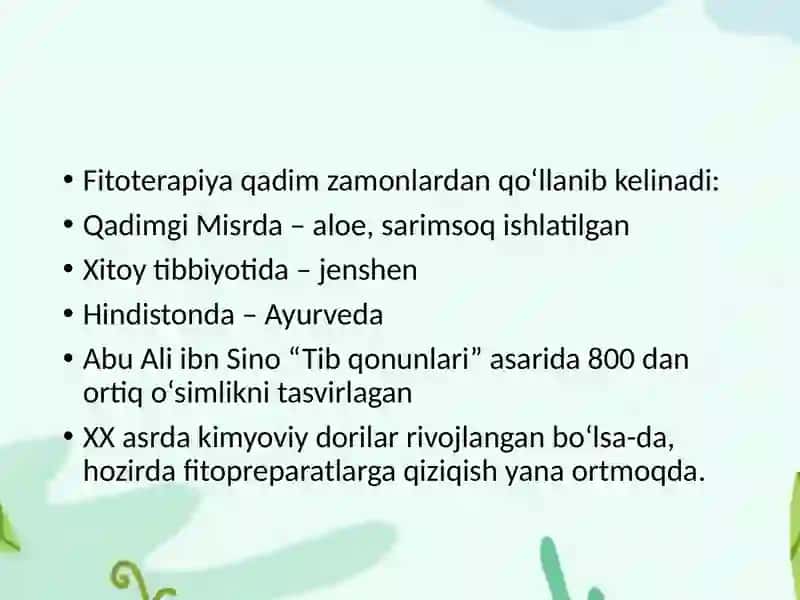 Fitopreparatlar va ularning qoʻllanilishi 3