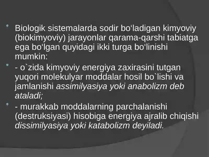 TERMODINAMIKAVA BIOENERGETIKANING ILMIY ASOSLARI 3